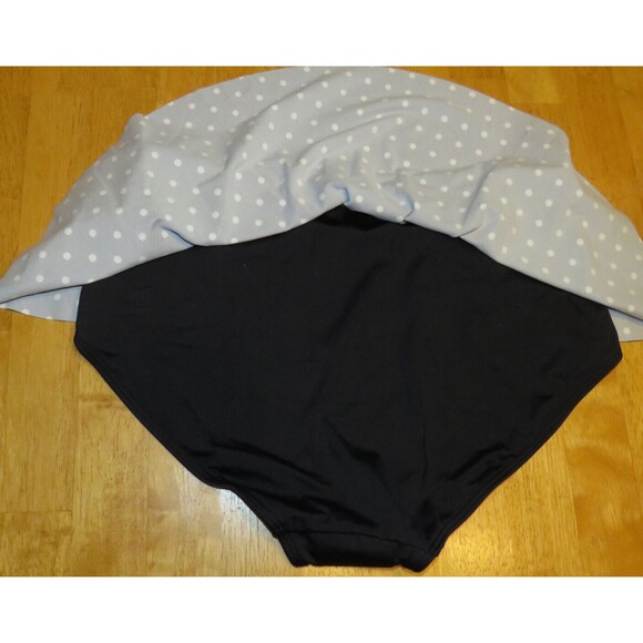 Spanx Black And White Polka Dot Flirty Skirted Shaping Swim Bottoms Size 16 - Picture 3 of 12